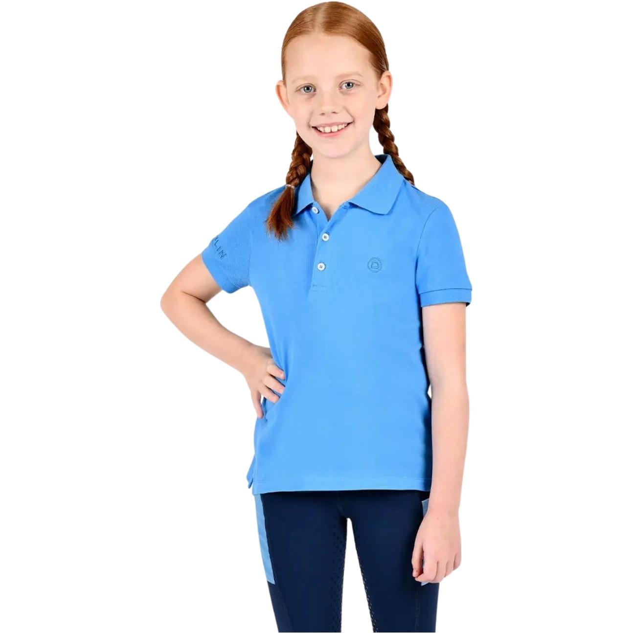 Dublin Junior Darcy Kurz Ärmel Polo Hemd 10185020 - Coastal Blue